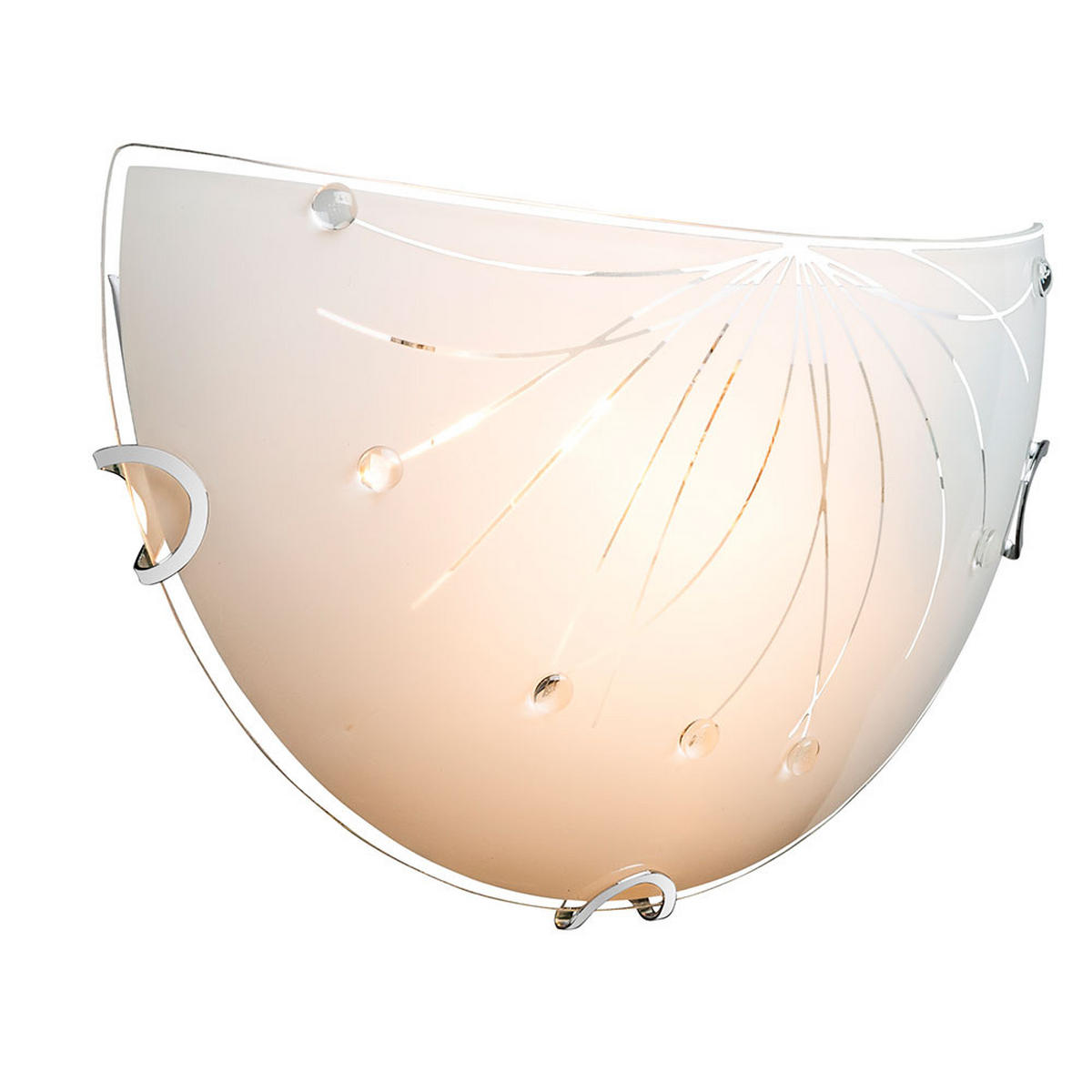 WANDLEUCHTE CALIMERO I Weiß satiniert - Weiß, Glas (30/16/6.5cm)