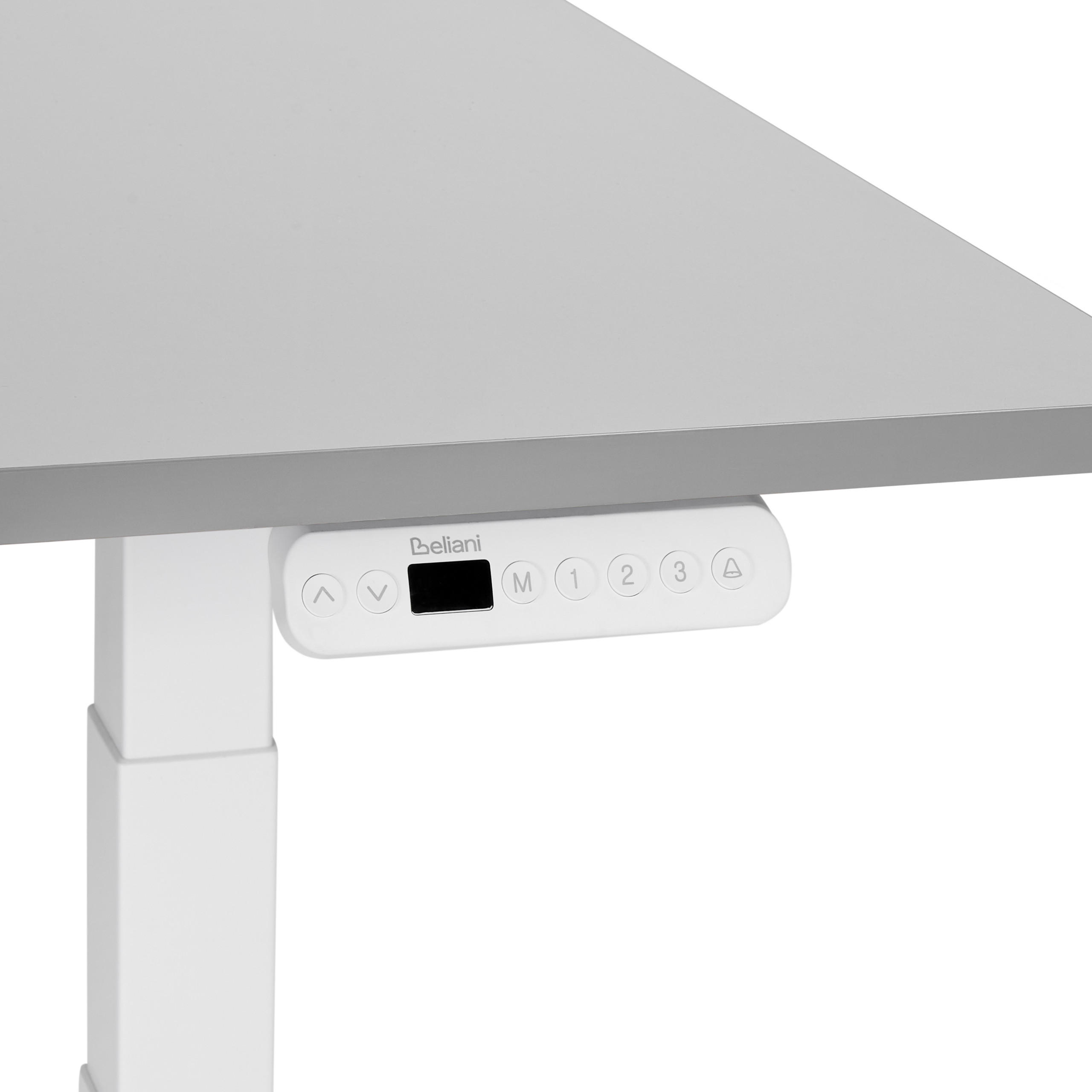 Beliani Schreibtisch Grau, Weiß 55x63x110 cm