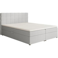 POLSTERBETT Topiq I 164/203/103 hellgrau, Bouclé-Stoff - Hellgrau, Holzwerkstoff (160/200cm) - Beautysofa