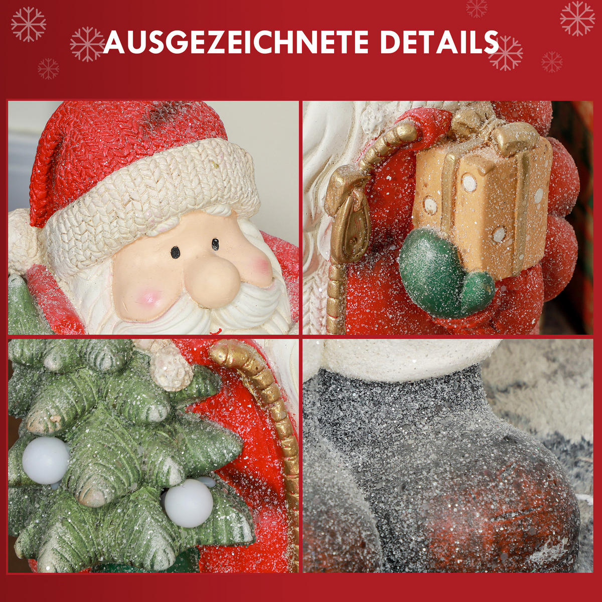 WEIHNACHTSFIGUR - Multicolor, Metall (21/50/26.5cm) - HOMCOM