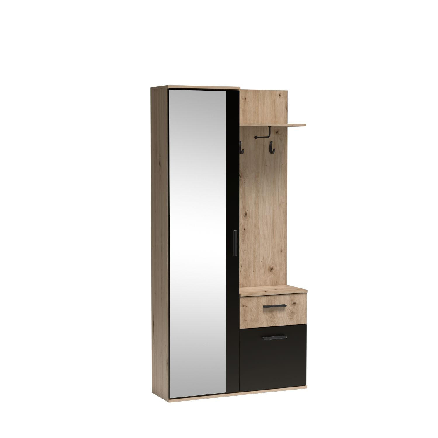 Masseno Garderobenschrank Eiche Artisan 97x195x30 cm