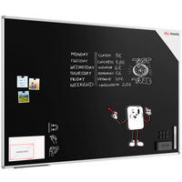 SCHWARZE magnetische Kreidetafel mit Alurahmen Premium EXPO 180x120cm - Schwarz, Metall (180/120/1.6cm) - ALLboards