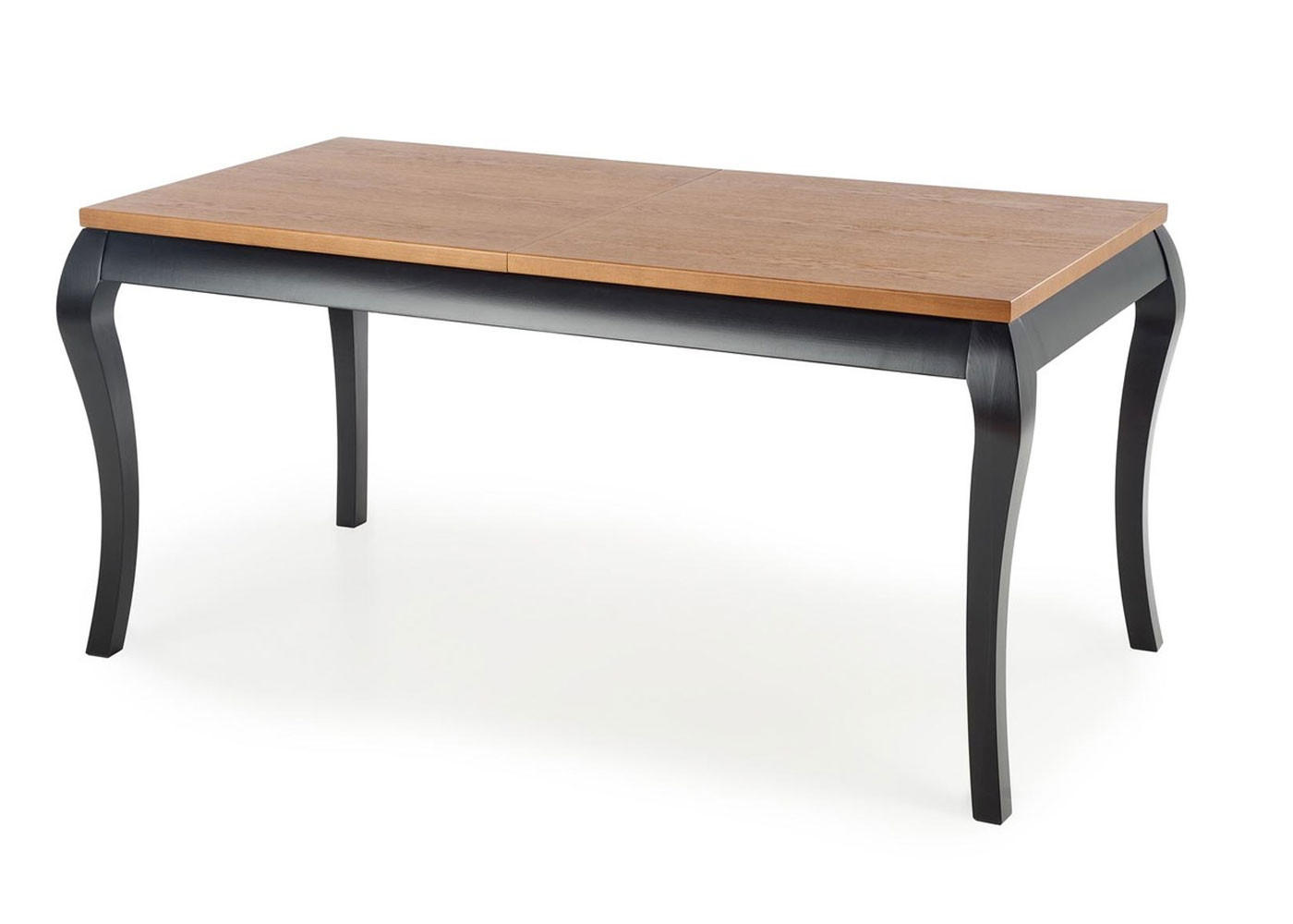 ESSTISCH Windsor Eiche dunkel / schwarz 160-240 / 90 / 76cm - Eichefarben/Schwarz, Holz/Holzwerkstoff (90/240/76cm) - Feldmann-Wohnen
