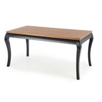 ESSTISCH Windsor Eiche dunkel / schwarz 160-240 / 90 / 76cm - Eichefarben/Schwarz, Holz/Holzwerkstoff (90/240/76cm) - Feldmann-Wohnen