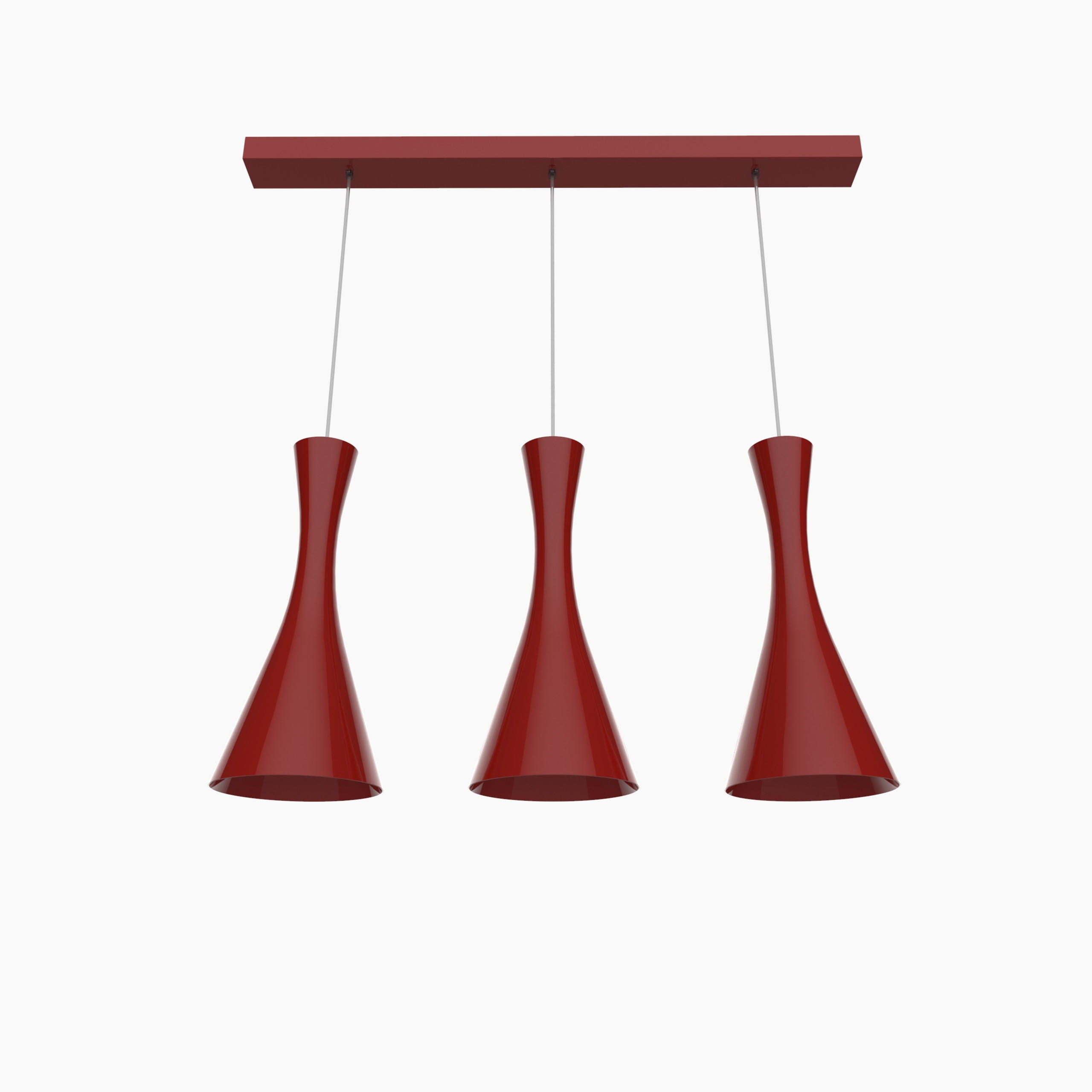 HÄNGELEUCHTE - Rot, Metall (20/100/120cm) - Lumicom