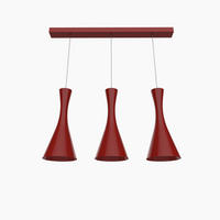 HÄNGELEUCHTE - Rot, Metall (20/100/120cm) - Lumicom