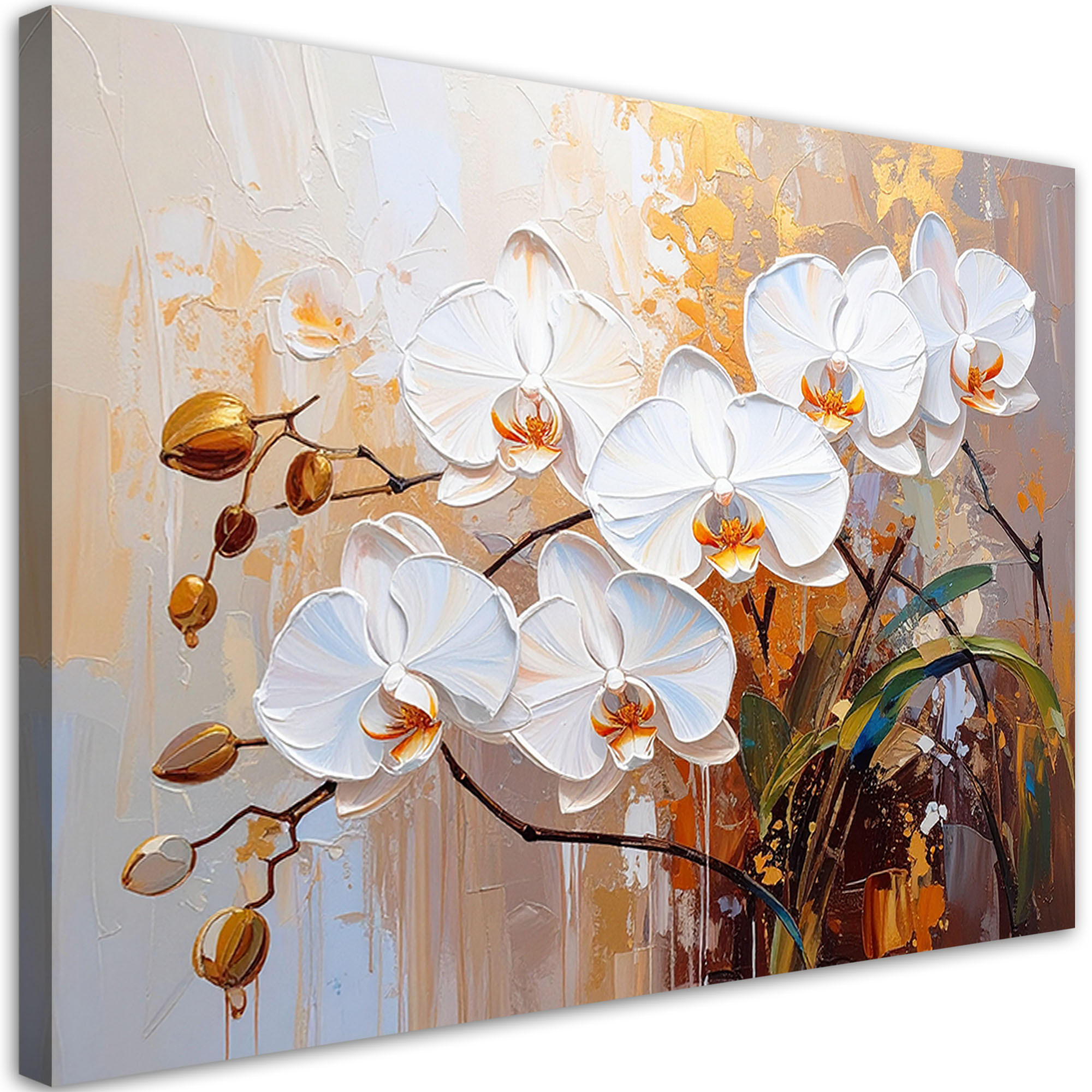 Feeby Leinwandbild Beige 60x40 cm