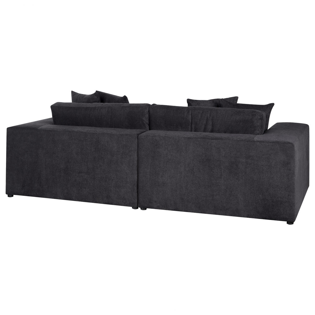 3-SITZER-SOFA schwarz mit Kissen Glorvika - Schwarz, Textil (240/58/120cm) - Beliani