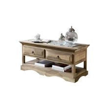 COUCHTISCH Sheesham 110x50x50 grau geölt LEEDS #44 - Grau, Holz (110/50/50cm) - Massivmoebel24