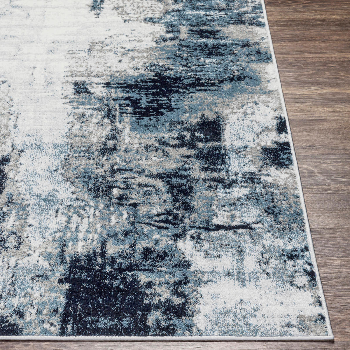 KURZFLORTEPPICH Rund Ø 160 cm Blau - Blau/Weiß, Naturmaterialien/Textil (160/160cm) - LIVABLISS