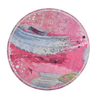 FLACHWEBETEPPICH Cosima 100x100 cm - Pink, Textil (100/100cm) - Gino Falcone
