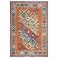 KELIM-TEPPICH handgewebt Gashgai Orange 246/170 cm Schurwolle - Orange, Textil (170/246cm) - Looma