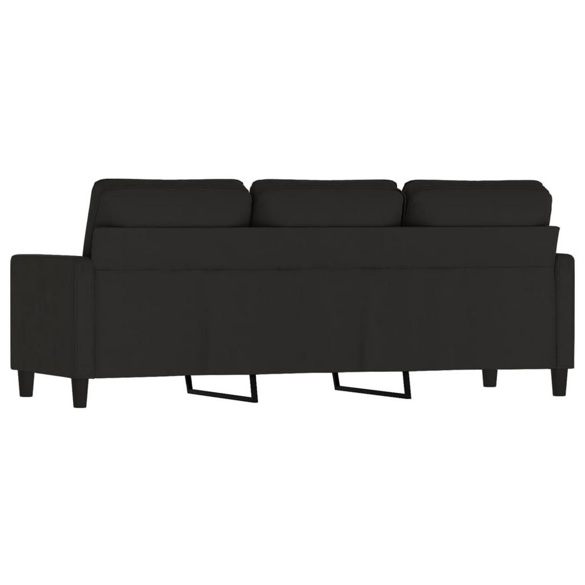 3-SITZER-SOFA Eppingen - Schwarz, Naturmaterialien (198/80/77cm) - Nettlife