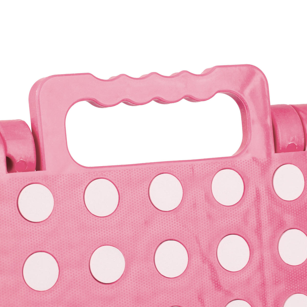 KLAPPHOCKER - Pink, Kunststoff/Textil (39/39/32cm) - Relaxdays