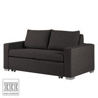 SCHLAFSOFA - Taupe/Silberfarben, Textil (153/90/90cm) - home24