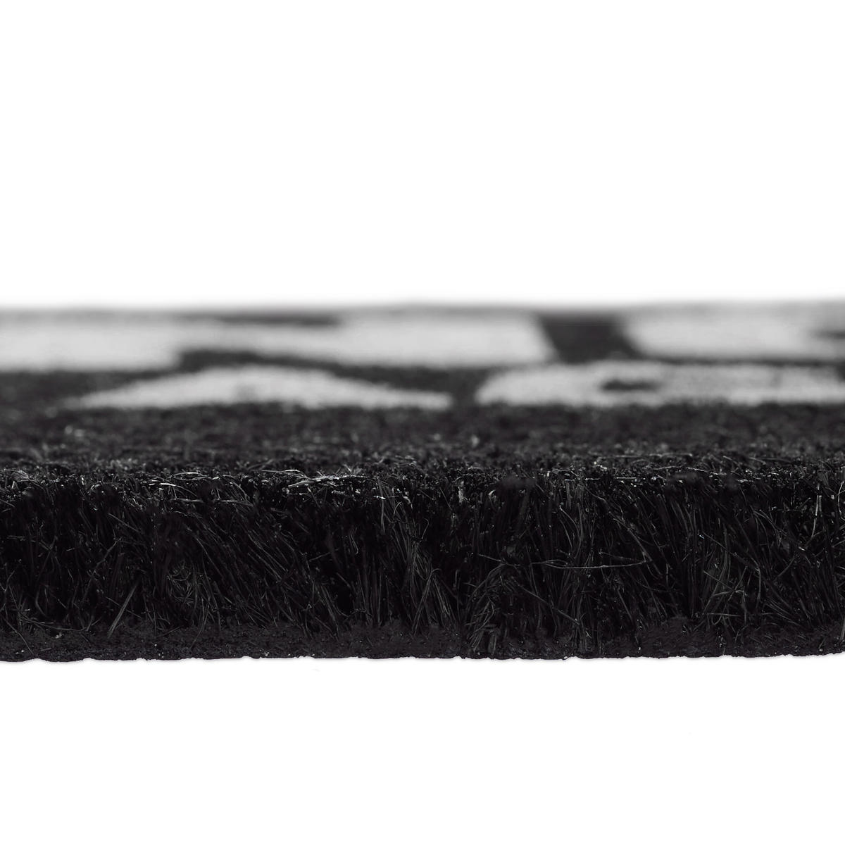 FUSSMATTE - Schwarz, Kunststoff/Textil (60/40cm) - Relaxdays