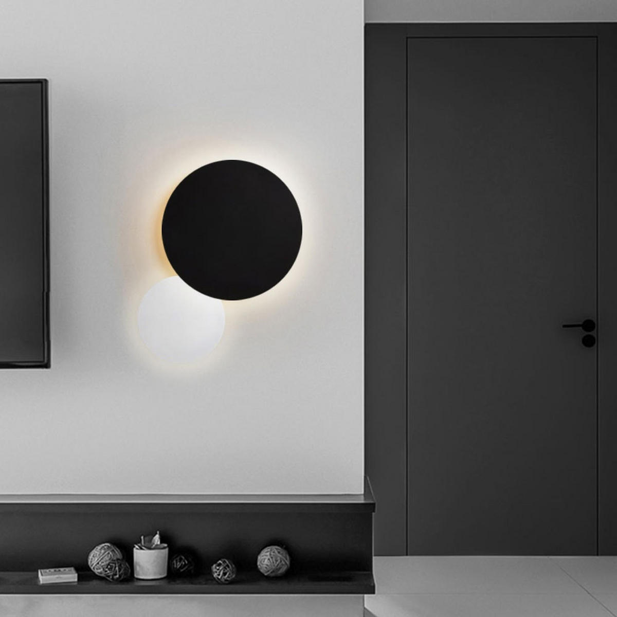 LED-WANDLAMPE Cloud Blattgold Ø 40cm - Goldfarben, Metall (40/4.4/40cm) - s.luce