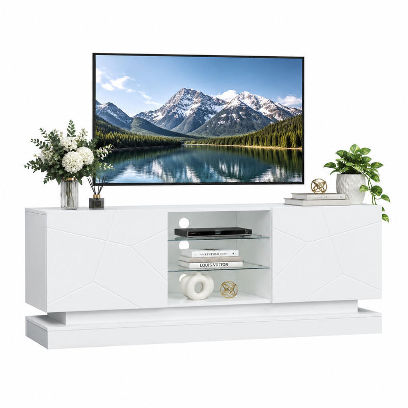 Beauniv Tv-Element Weiß 38.5x60x160 cm