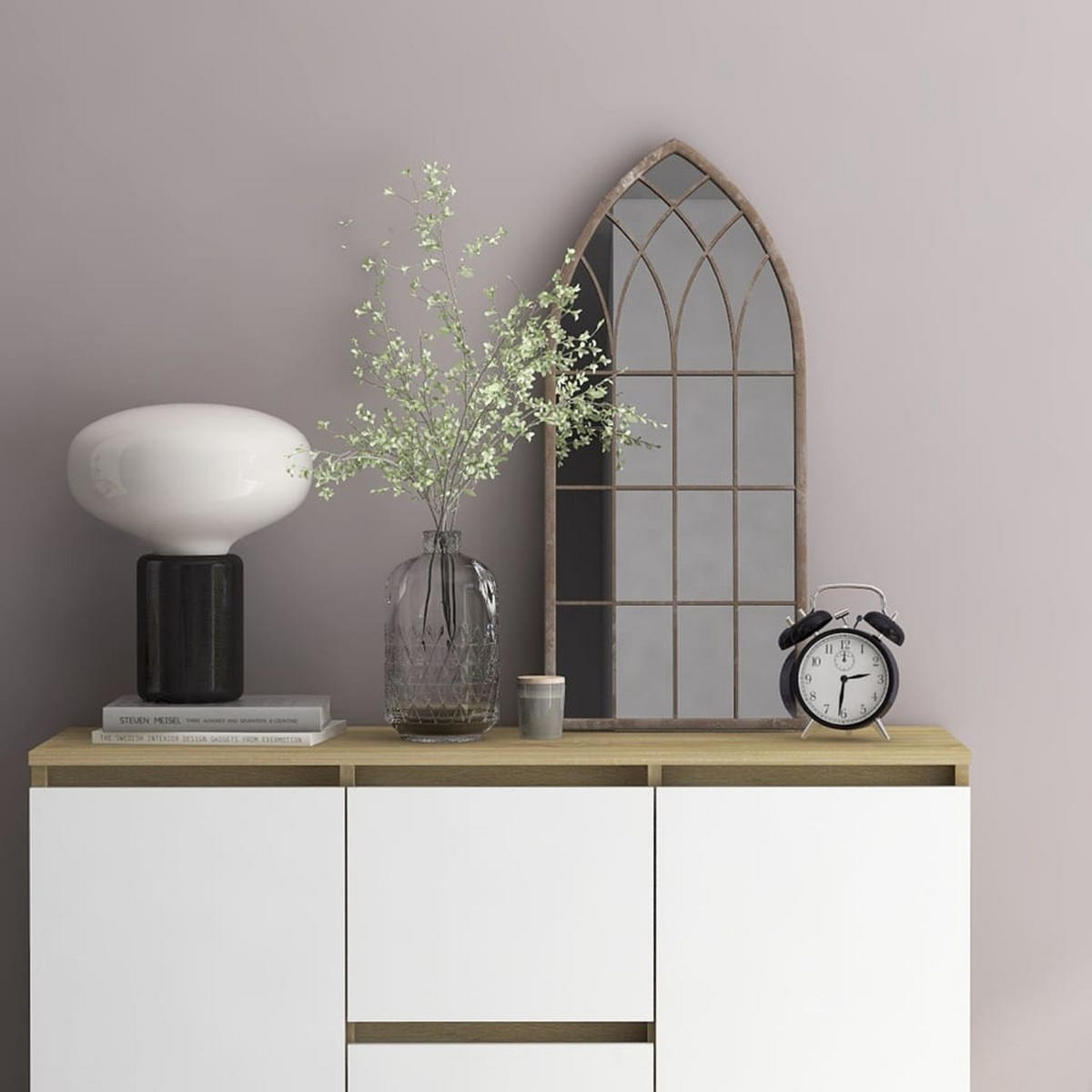 SPIEGEL Sandfarben 70x30 cm Eisen für den Innenbereich - Creme, Metall (30/70/1cm) - furnicato