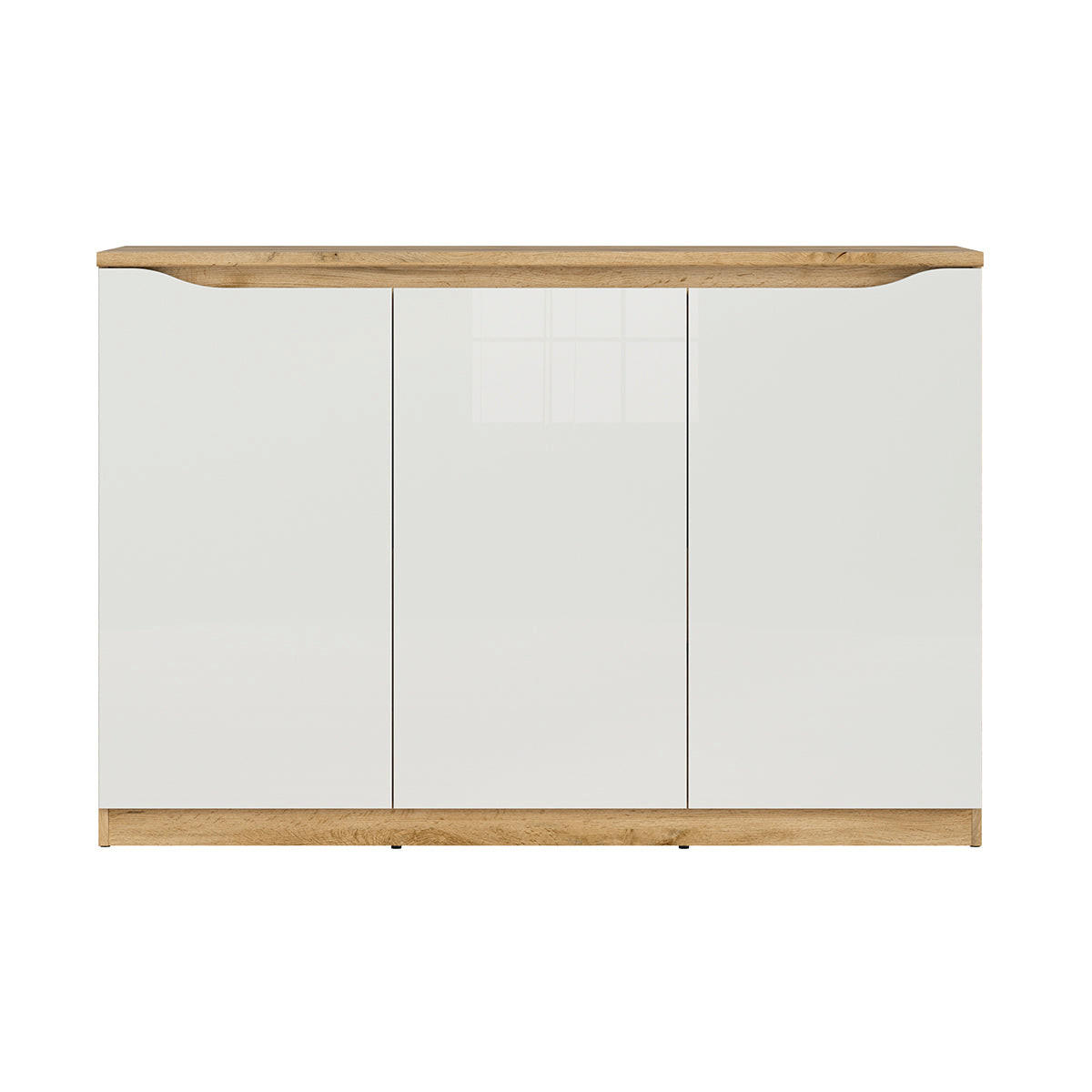 SIDEBOARD červen Bílá a dřevo - bílá, kompozitní dřevo (135/92/40cm) - Petits-meubles