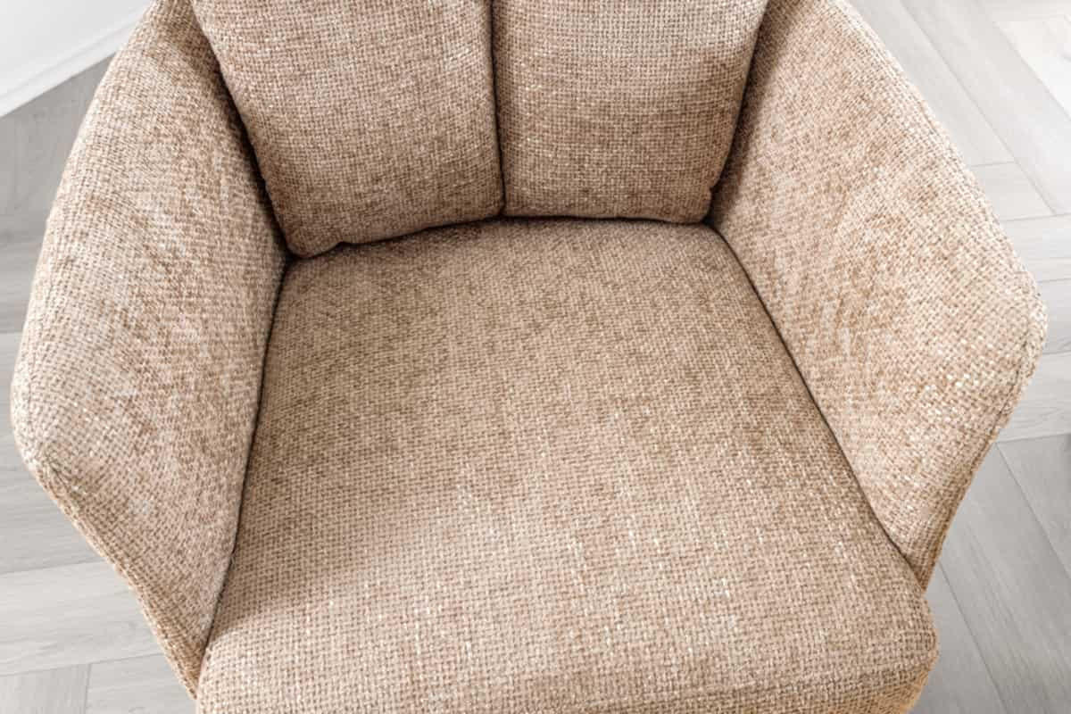 STUHL BIG GEORGE Samt Beige 95 cm - Beige/Schwarz, Textil/Metall (59/93/68cm) - riess-ambiente