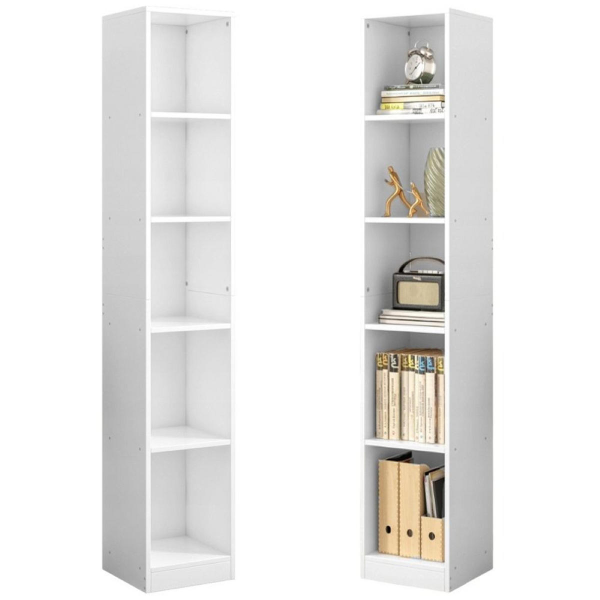BÜCHERREGAL, weiß 25/182/30 cm - Weiß, Holzwerkstoff (25/182/30cm)