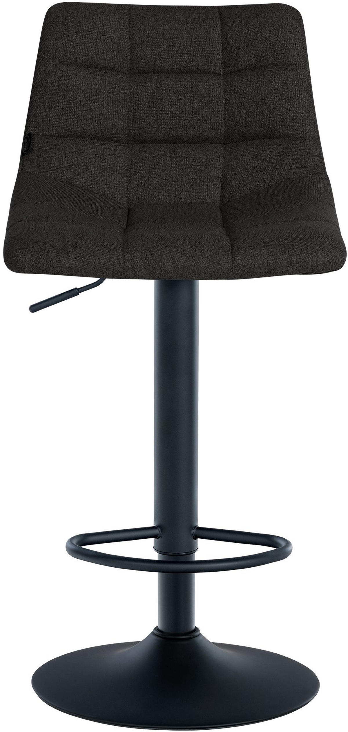 BARHOCKER James Stoff schwarz schwarz - Schwarz, Textil/Metall (43/108.5/46.5cm) - TPFLiving