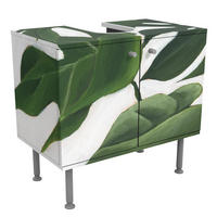 WASCHBECKENUNTERSCHRANK Lieblingspflanzen - Monstera 60/55/35 cm - Grün, Holzwerkstoff (60/55/35cm) - Bilderwelten