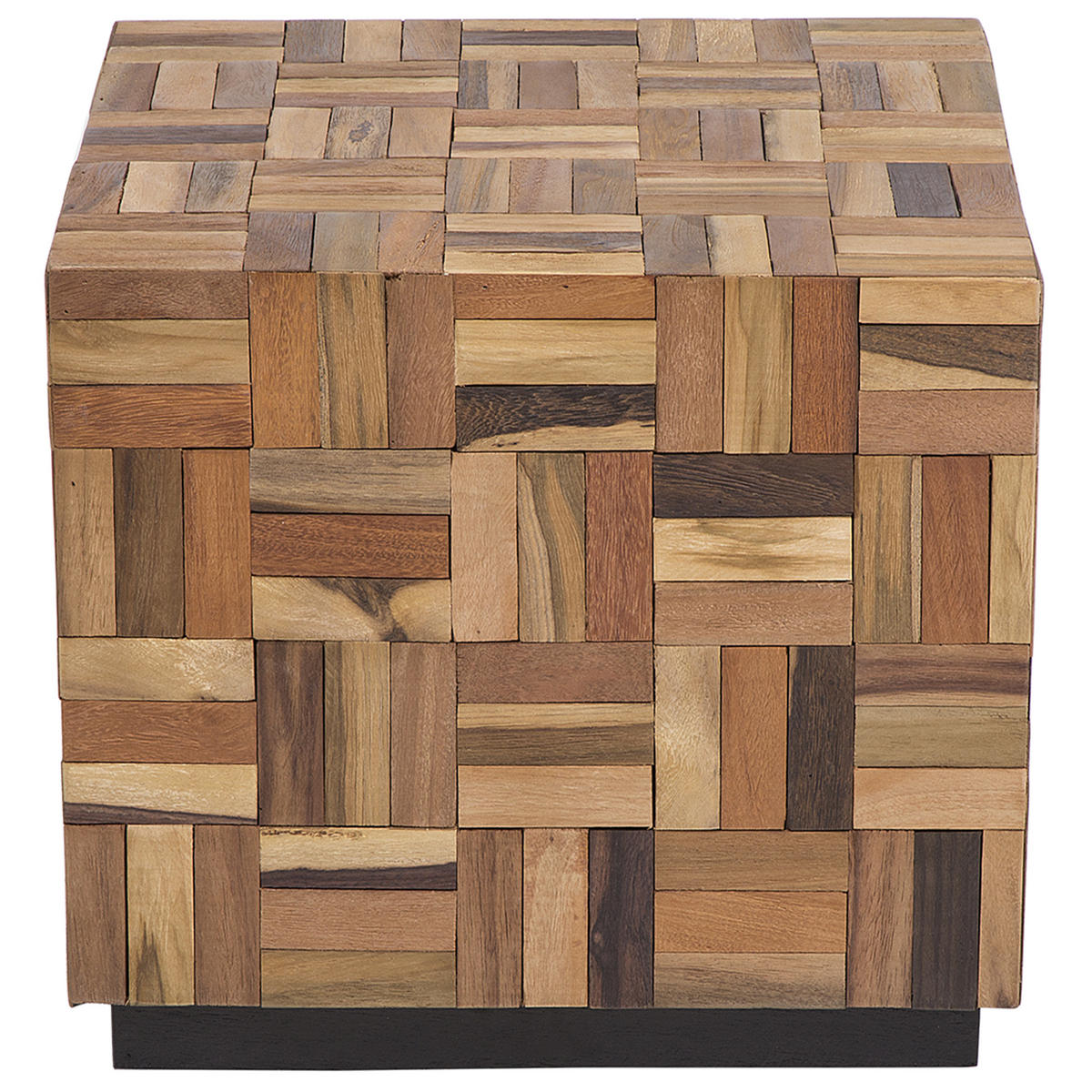 COUCHTISCH Teakholz braun quadratisch 45/45 cm Gameti - Dunkelbraun, Holz (45/45/40cm) - Beliani