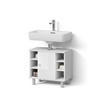 WASCHBECKENUNTERSCHRANK Fucino Weiß Hochglanz 60 x 54 cm - Weiß Hochglanz/Weiß, Holzwerkstoff (60/54/32cm) - Livinity®