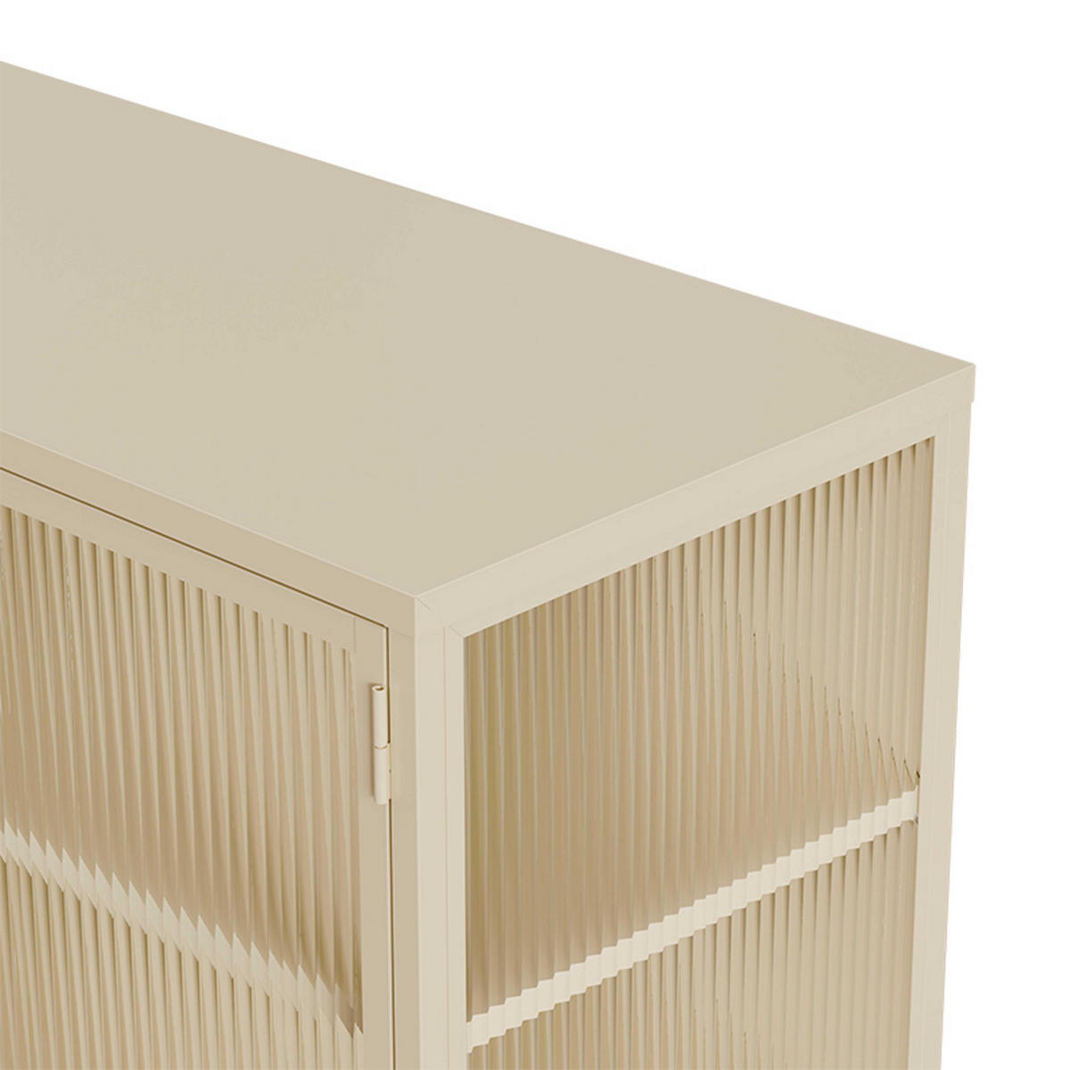 SIDEBOARD, Ekru - Weiß, Metall (43/90/110cm) - Oviala