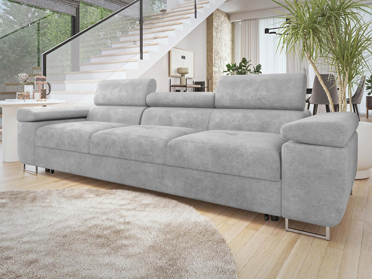 SCHLAFSOFA Torezio 3 Bis - Greige, Holz/Textil (263/90/102cm) - MIRJAN24
