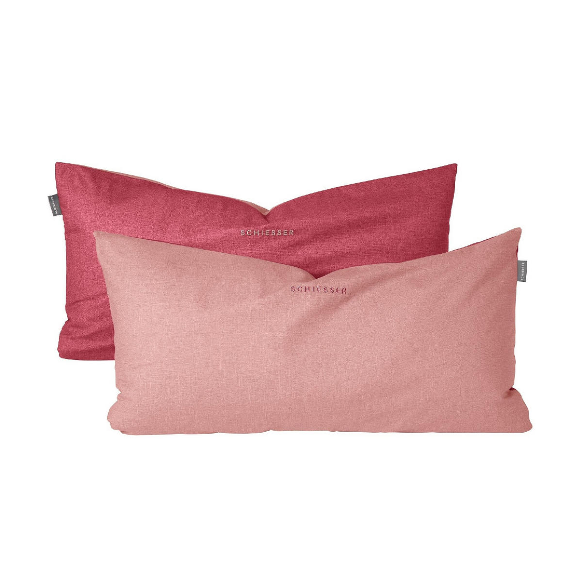 KISSENHÜLLENSET Doubleface - Renforcé - 2-teilig - 40 x 80 cm - Rosa - Rosa, Textil (40/80cm) - SCHIESSER