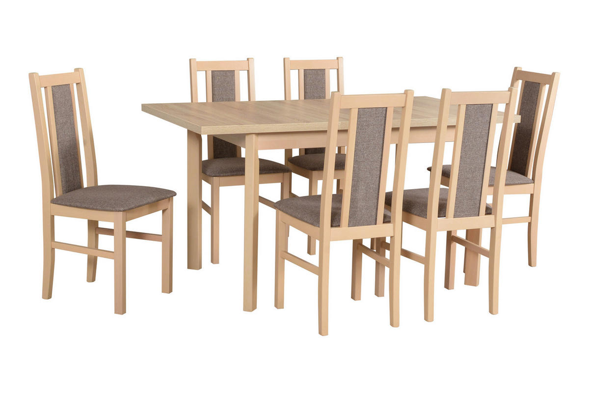 ESSTISCH Max 5 P - Beige/Sonoma Eiche, Holz (80/120/78cm) - Leaf Design