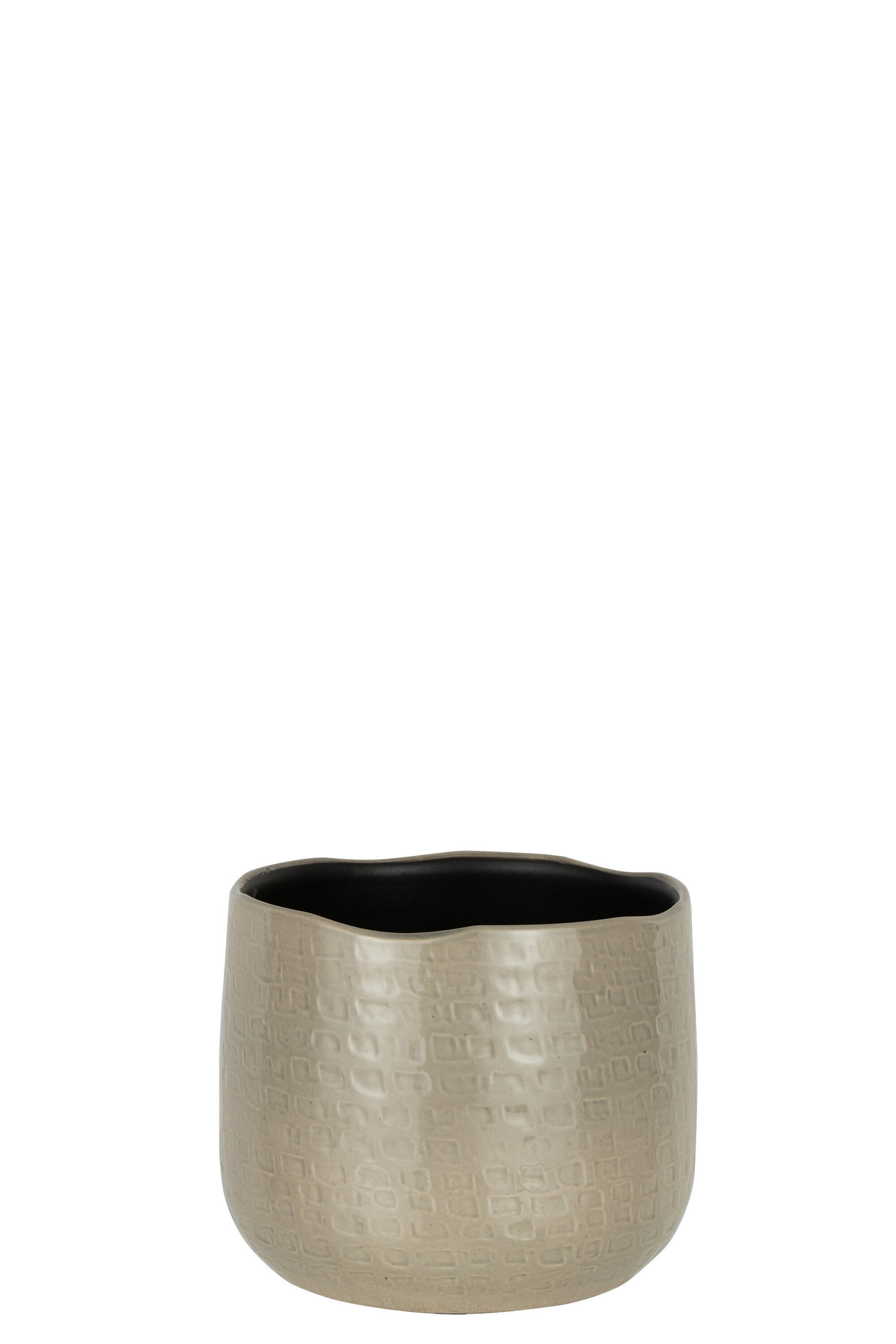 BLUMENTOPF PATROON - Töpferei - Grau - M - Ø 22 cm - Grau, Keramik (22/18cm) - J-Line