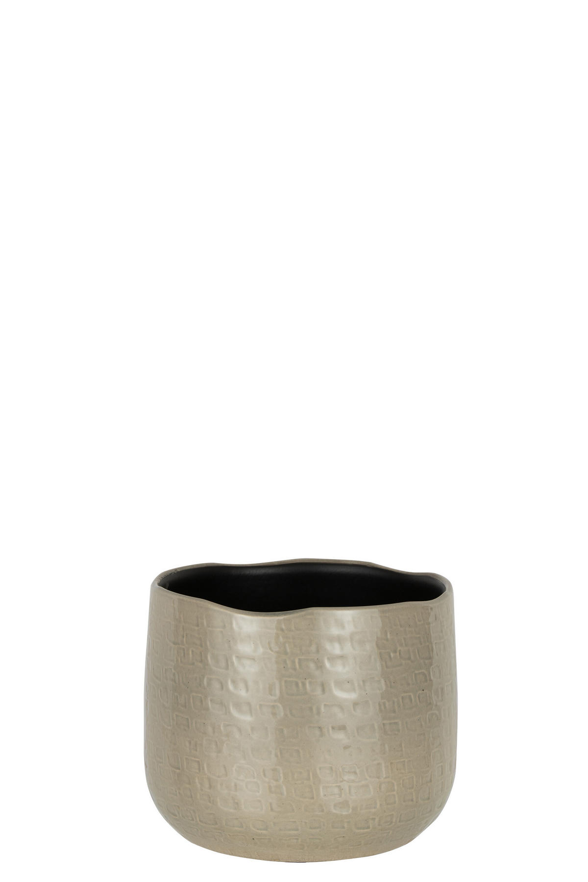 BLUMENTOPF PATROON - Töpferei - Grau - M - Ø 22 cm - Grau, Keramik (22/18cm) - J-Line