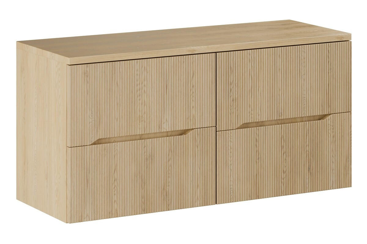 WASCHBECKENUNTERSCHRANK 120 cm 3 Teile - Nordic Cremona N BM396 in Cremona-Eiche - Eichefarben, Holz (120/59/46cm)