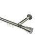 INNENLAUF-GARDINENSTANGEN-SET Siteno Sitra 200 cm, 1-läufig, 20 mm Ø Edelstahl-Optik - Edelstahlfarben, Metall (200cm) - INTERDECO
