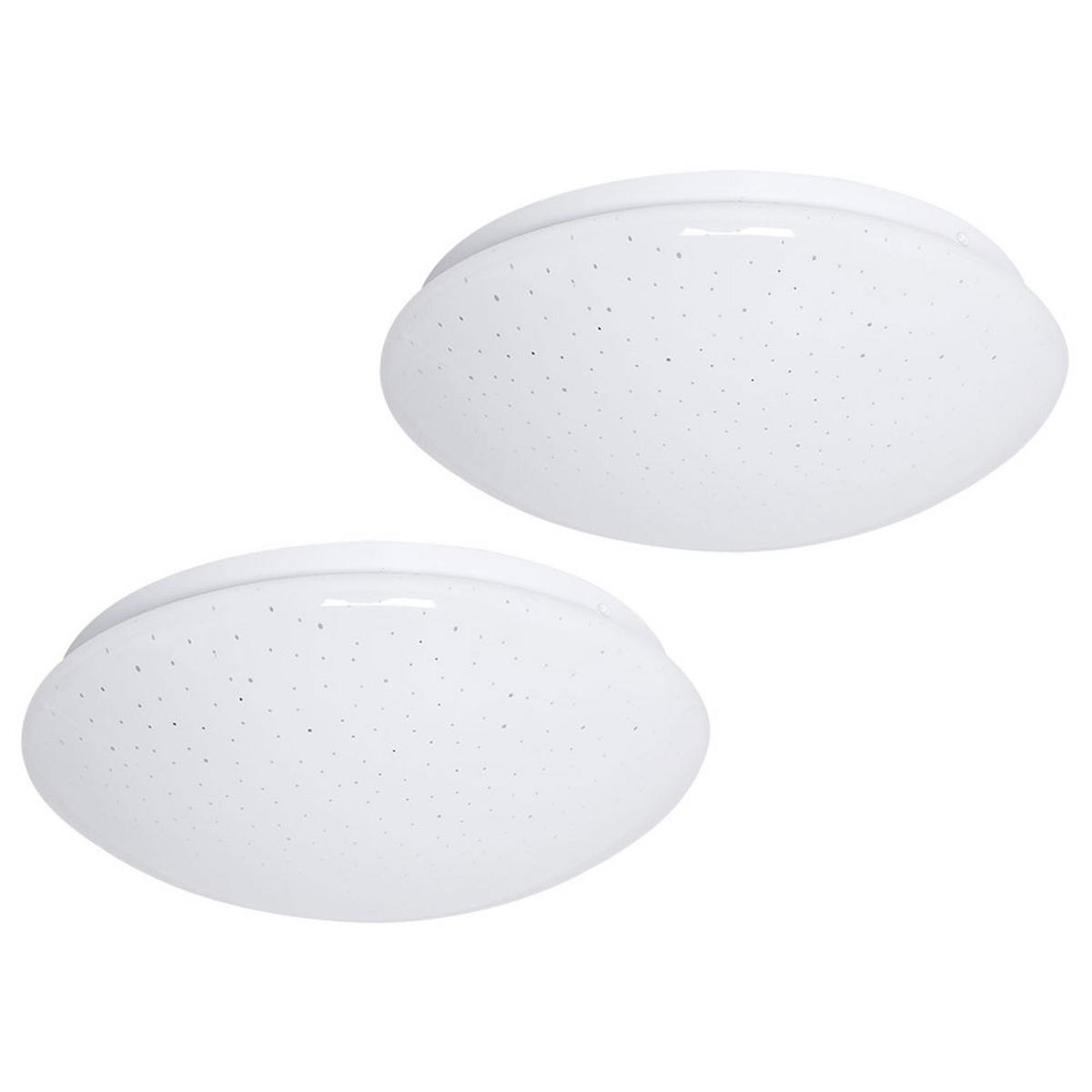 LED DECKENLEUCHTE Metall Weiß 2er Set - Weiß, Metall (29/9.2/9.5cm)