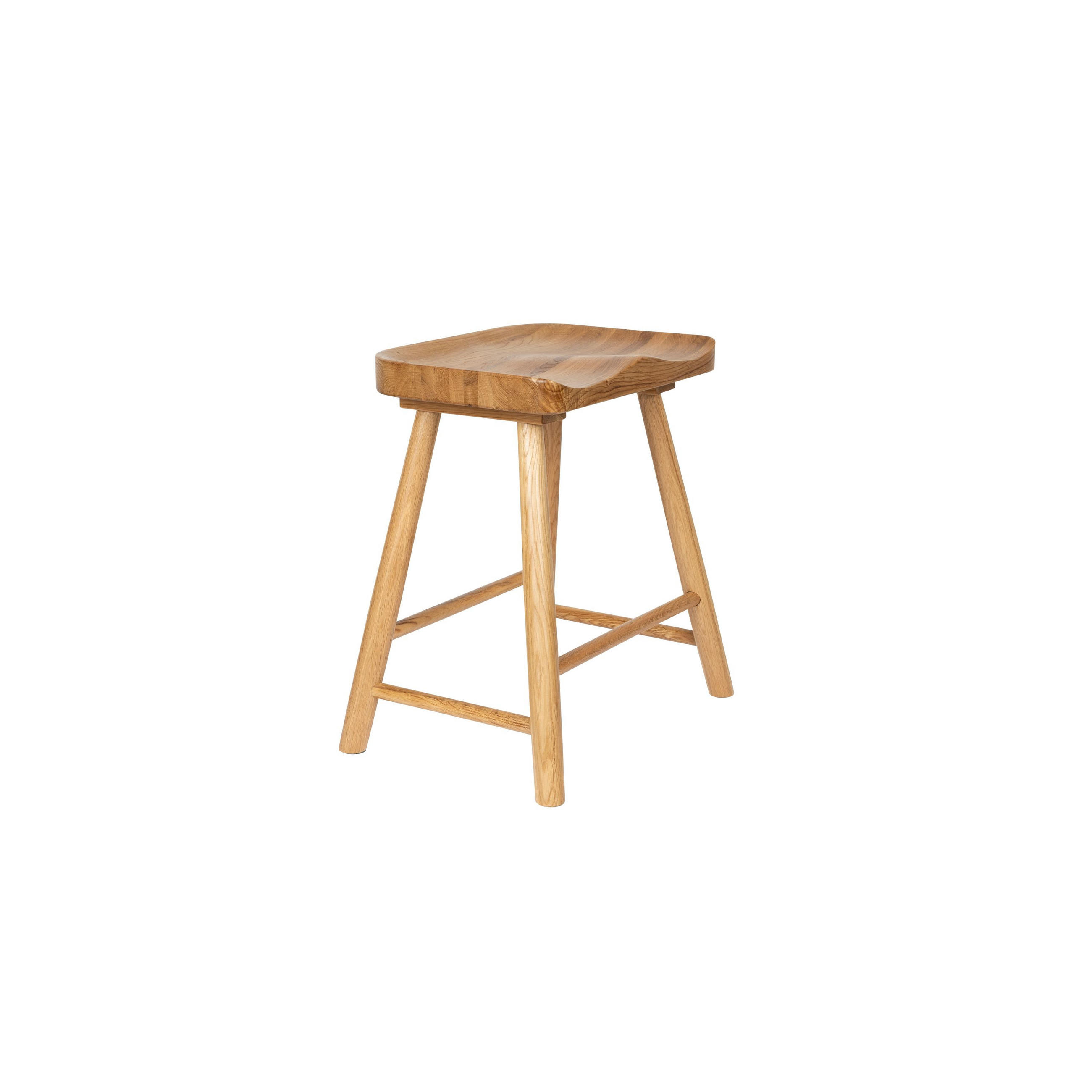 FUSSHOCKER Vander Fußhocker/ Zitshocker Natural - Naturfarben, Holz (43/46/33cm) - Housecraft Living