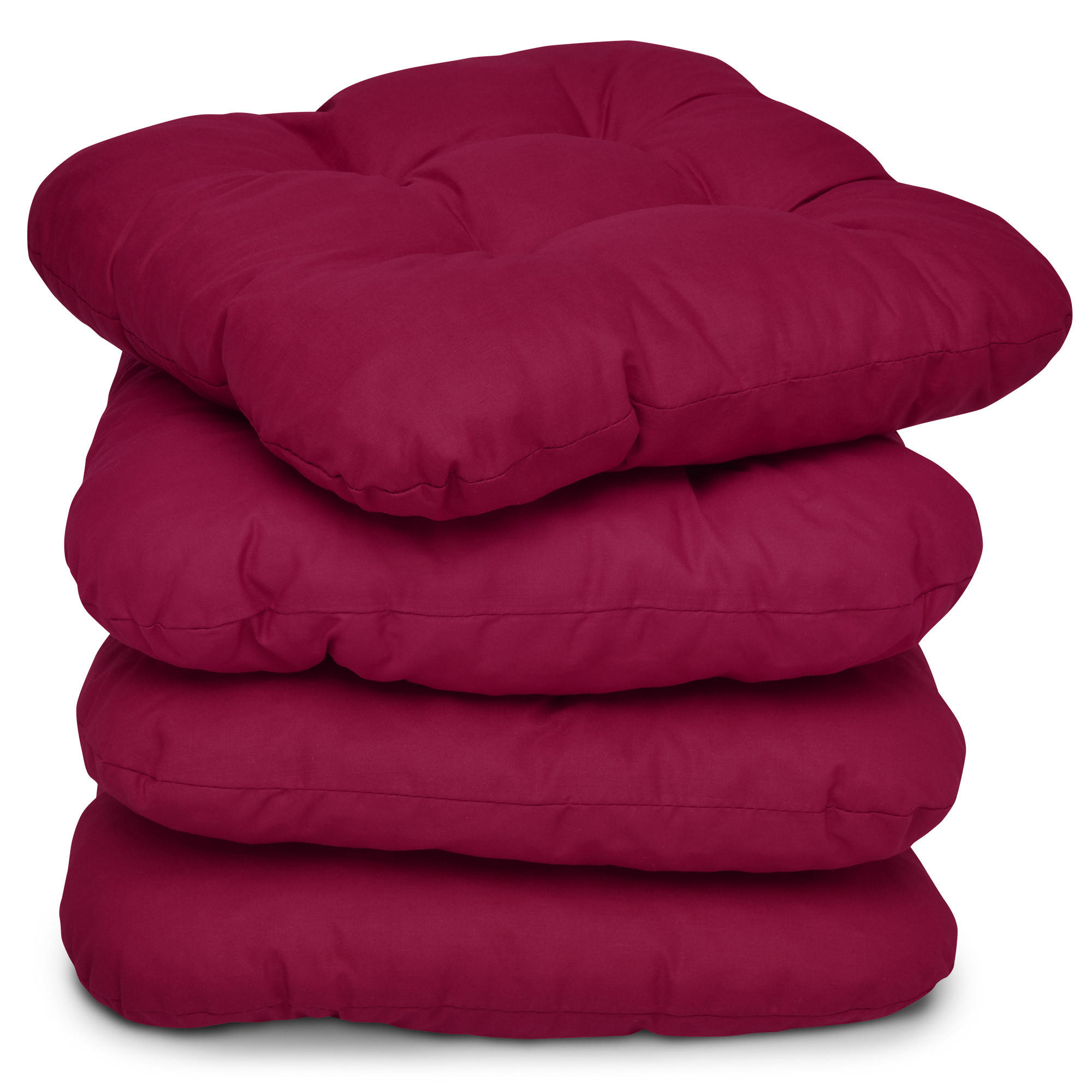 STUHLKISSEN Lisa 40/40/8 cm Rot 4tlg - Rot, Textil (40/40cm) - Beautissu 