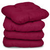 STUHLKISSEN Lisa 40/40/8 cm Rot 4tlg - Rot, Textil (40/40cm) - Beautissu 