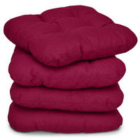 STUHLKISSEN Lisa 40/40/8 cm Rot 4tlg - Rot, Textil (40/40cm) - Beautissu 