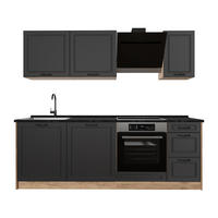 KUCHYNKA R-Line, Antracitový vidiecky dom/Dub Goldkraft, 220 cm antrasiitti työtaso - dub medový/antracitová, kompozitné drevo (220/81.6/60cm) - Vicco