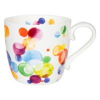 KAFFEEBECHER Colourful Cast Bubbles - Naturfarben, Keramik (0.45L) - Könitz