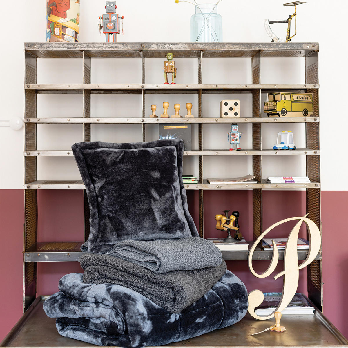 PLAID Tana aschegrau 140 x 200 cm - Anthrazit, Textil (140/200cm) - Vivaraise