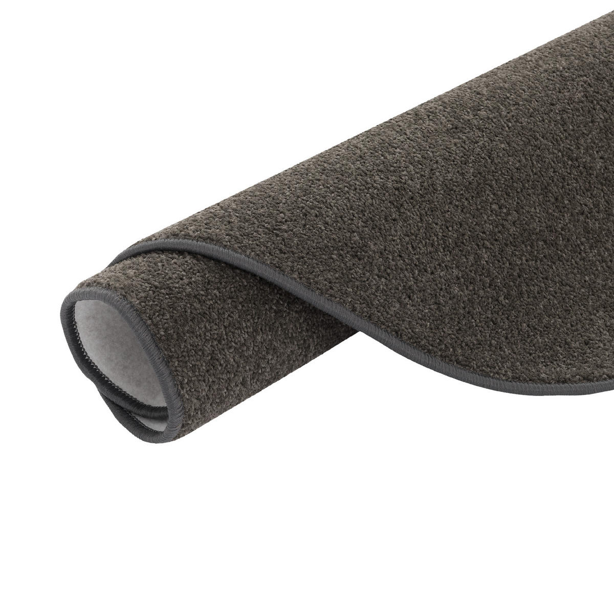 TREND VELOURS TEPPICH JOY RUND - Dunkelbraun, Textil (100/100cm) - Snapstyle