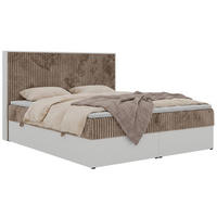 BOXSPRINGOVÁ POSTEĽ TRAVIT 140/200 - Hnědá Manšestr - Topper Visco - H4 (tvrdý) - hnedá/čierna, textil/plast (140/200cm) - MKS