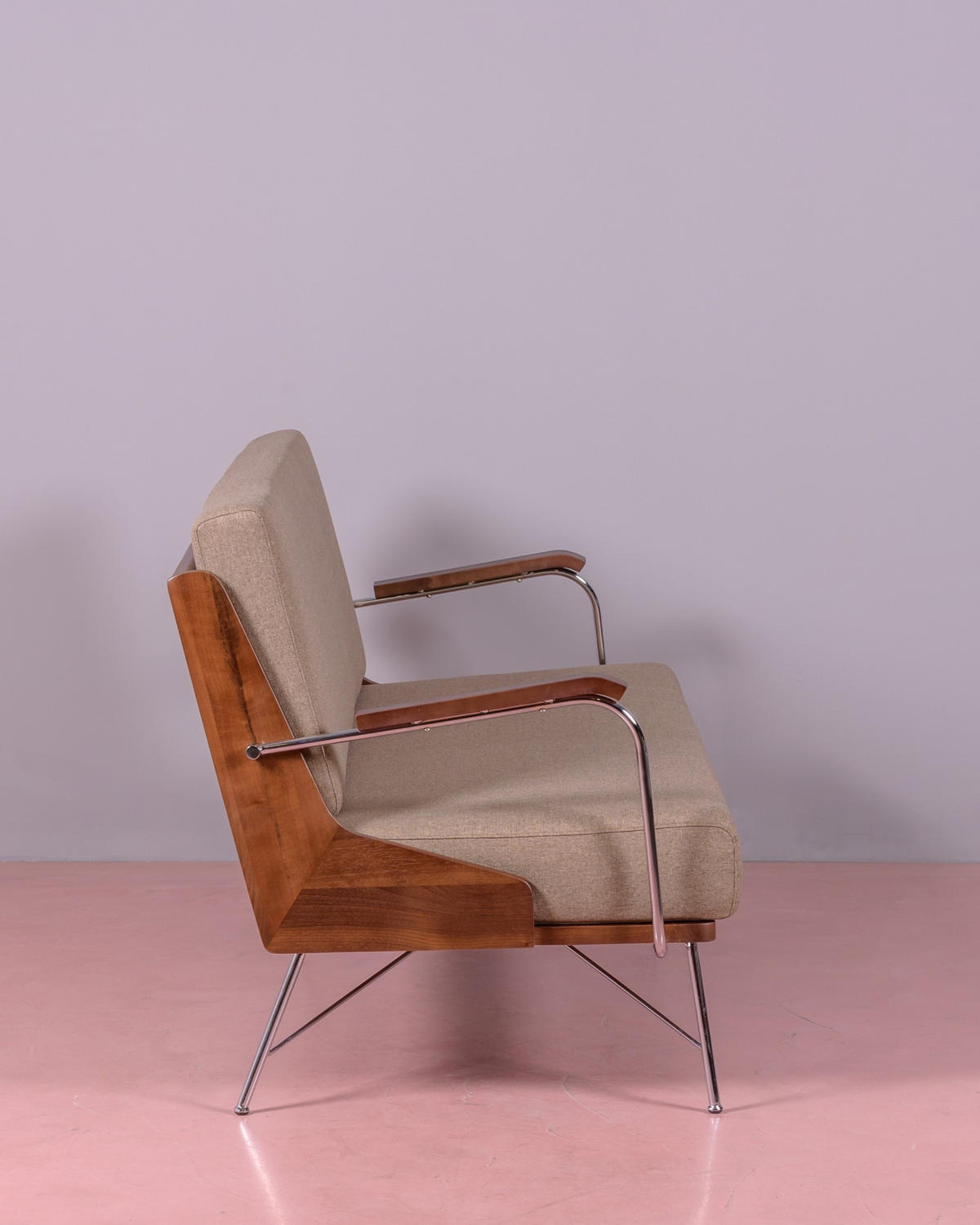 SOFA Holz Beige - Beige, Holz (158/84/71cm) - Nest Dream