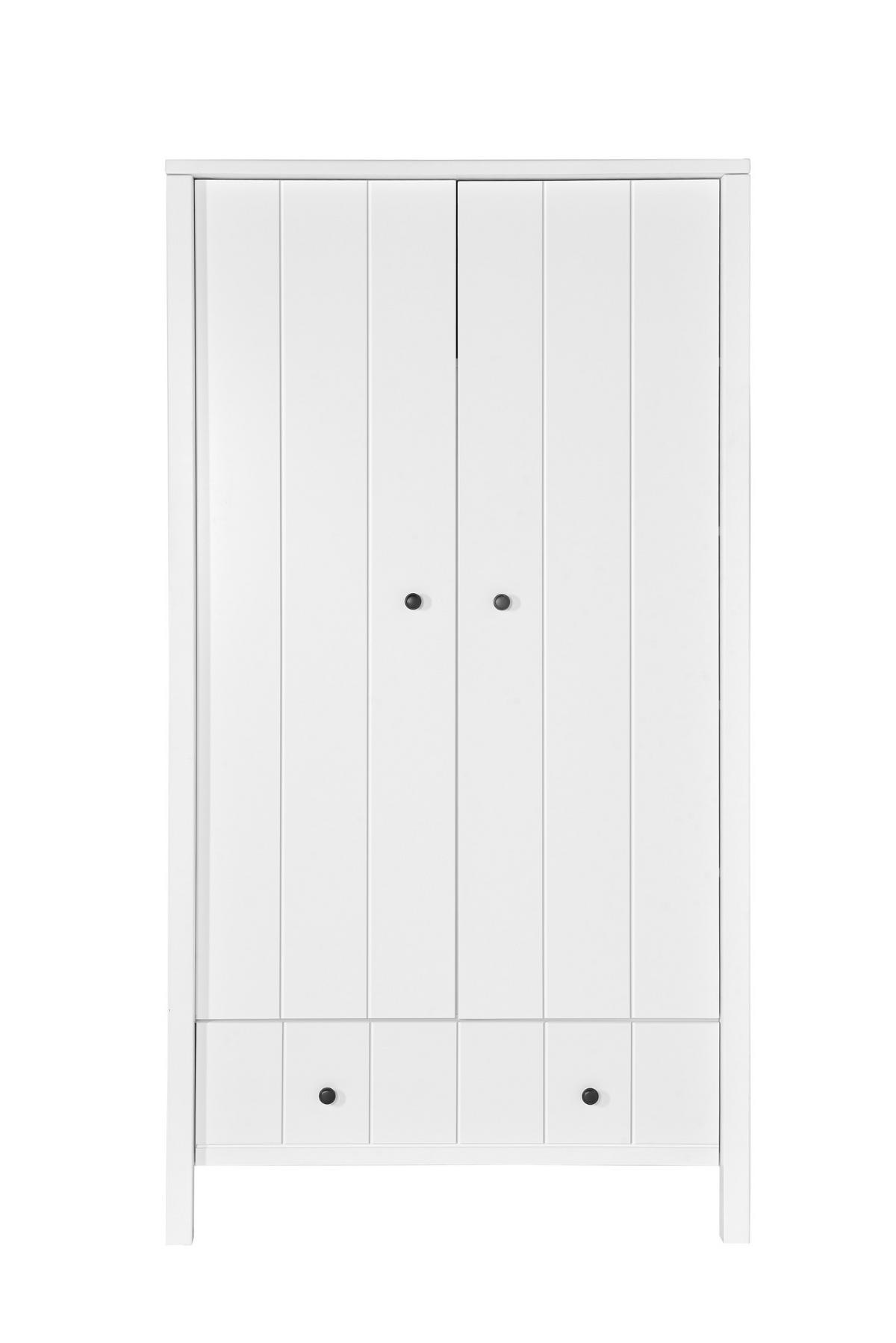KINDERKLEIDERSCHRANK Allpin_2, 2-türig – ideal für das Kinderzimmer - Weiß, Holzwerkstoff (102/190/55cm) - RAUMHIRSCH FURNITURE